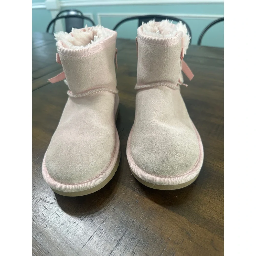 Koolaburra by UGG‎ Victoria Pink Suede Bow Boots 1117810 Kids Size 3